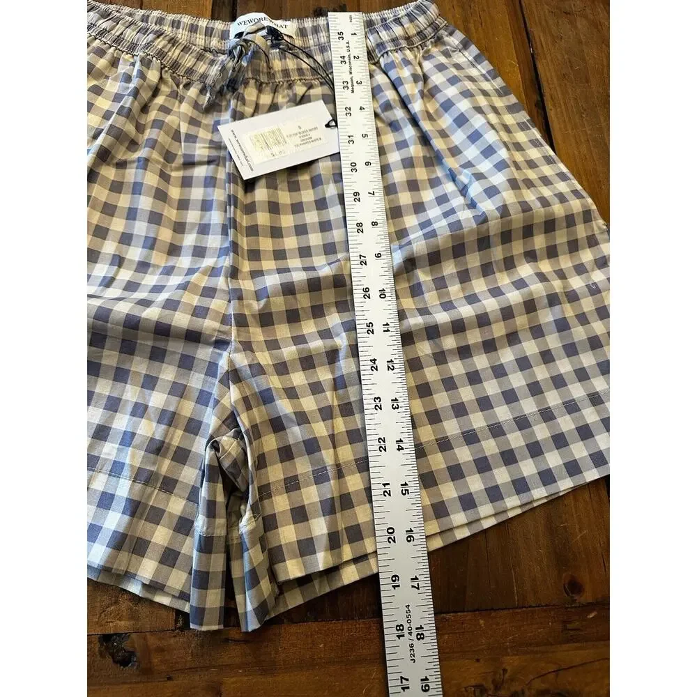 We Wore What Casual Cotton Shorts Pull On Gingham Plaid Size Small Boxers Womens - Picture 8 of 14